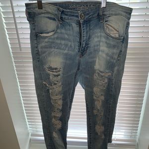 Super stretch AE jegging, distressed